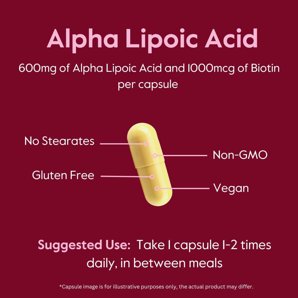 Alpha Lipoic Acid 600mg with Biotin for Enhanced Absorption - 240 Vegetarian Capsules - No Fillers or Stearates