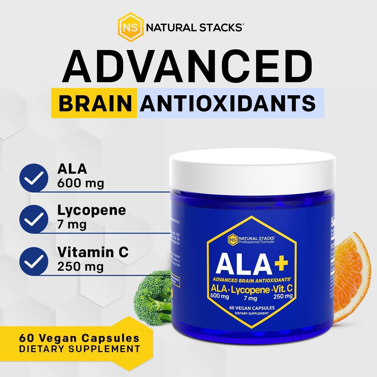 Alpha Lipoic Acid 600mg with Lycopene and Vitamin C - Immunity & Cellular Function Support - Brain Health Supplement - BoostGo Australia
