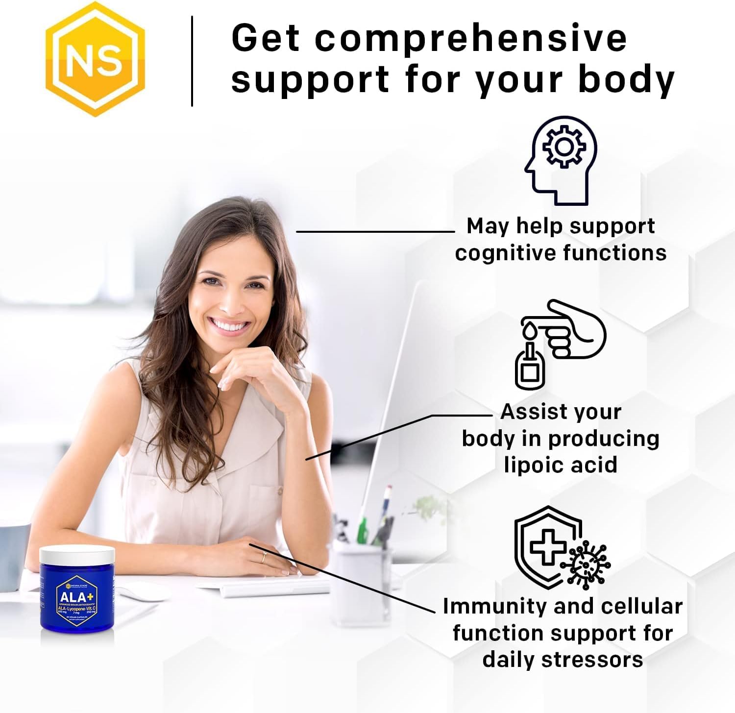 Alpha Lipoic Acid 600mg with Lycopene and Vitamin C - Immunity & Cellular Function Support - Brain Health Supplement - BoostGo Australia