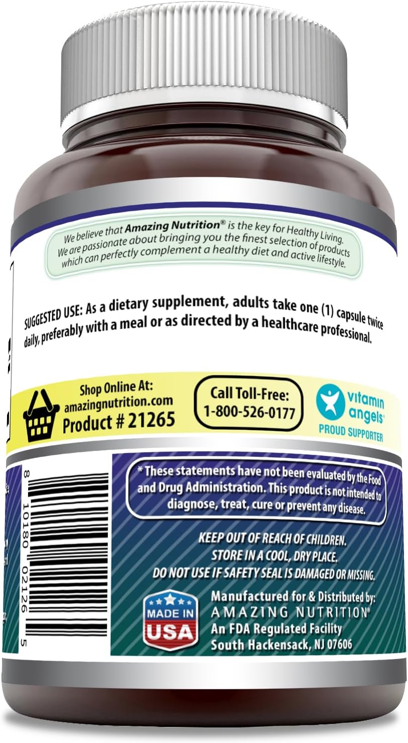 Alpha Lipoic Acid ALA 600mg Capsules Supplement | Non-GMO | Gluten Free | Made in USA | 2 Pack - Amazing Nutrition Formula
