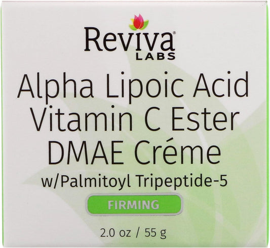 Alpha Lipoic Acid, Vitamin C Ester, and DMAE Cream by Reviva Labs - 2 Ounce Jar