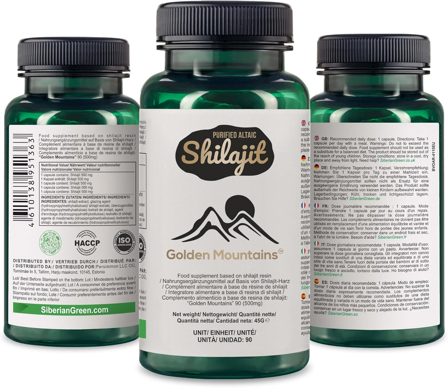 Altai Mountain Shilajit Capsules - 500mg Vegan Formula with Pure Trace Minerals - 90 Count Premium Supplement