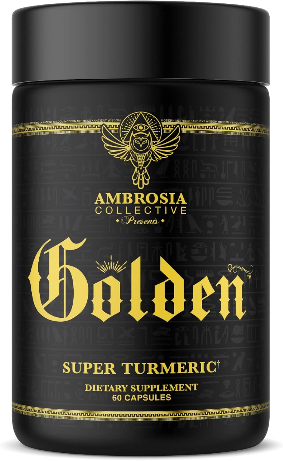 Ambrosia Golden Super Turmeric Capsules - High Curcumin Bioavailability for Gut, Brain & Joint Health - 765mg Curcuminoids - 60 Veg Caps