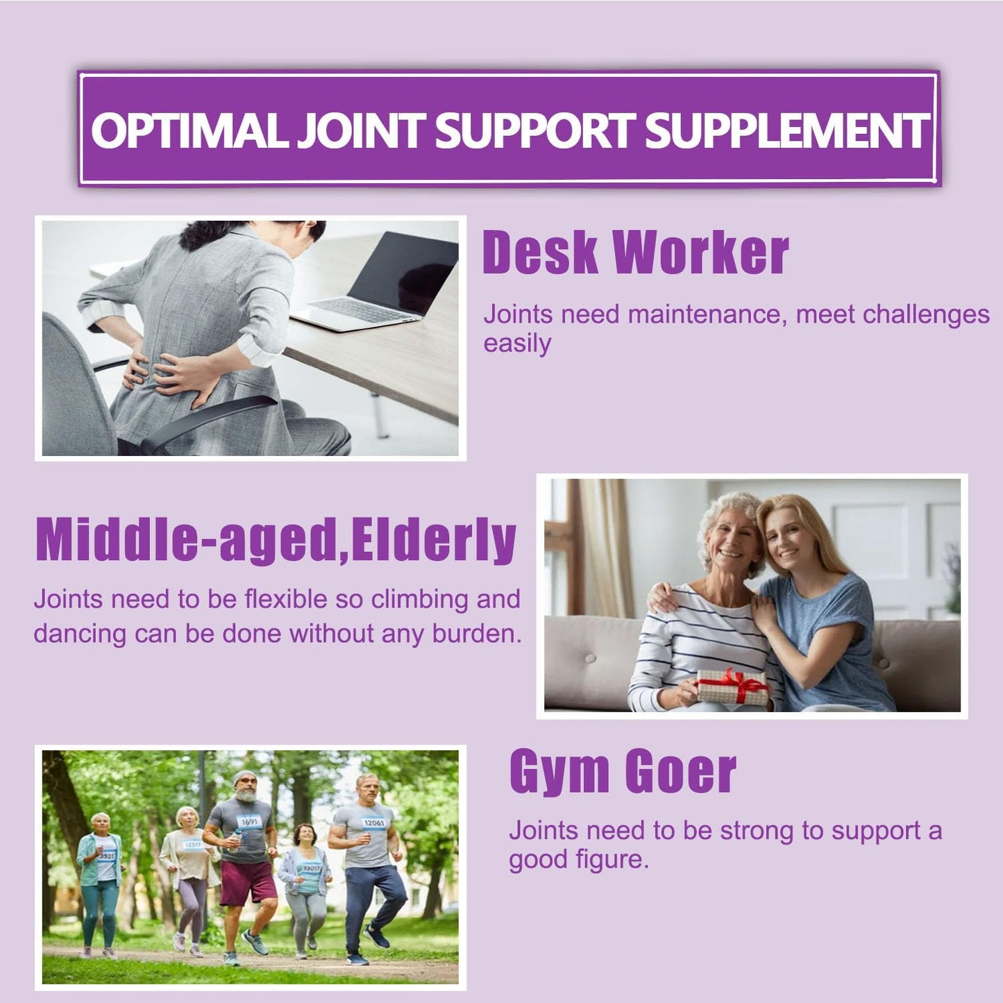 AMENQ Extra Strength Glucosamine Chondroitin Gummies with MSM, Hyaluronic Acid & Collagen for Joint Support - 60ct Flexibility & Joint Health Supplement for Men and Women