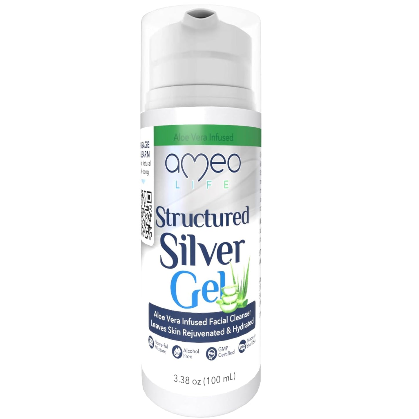 Ameo Life Colloidal Silver Gel and Liquid Set with Aloe Vera