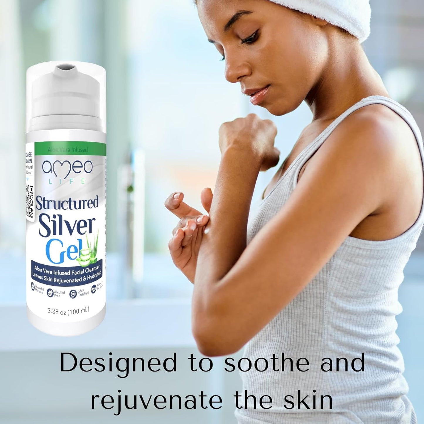 Ameo Life Colloidal Silver Gel and Liquid Set with Aloe Vera