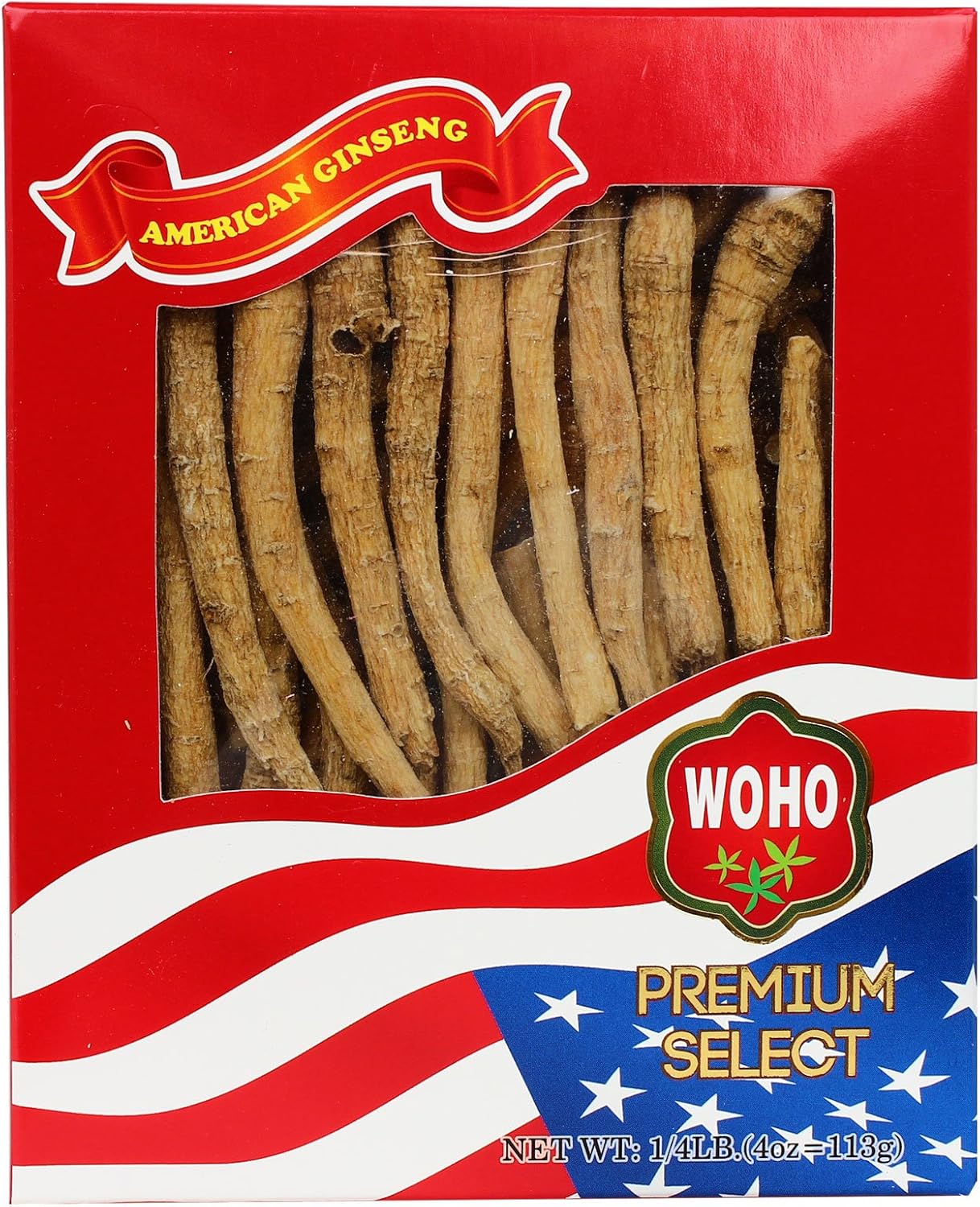 American Ginseng #104.4 Long Small 4oz Box - Woohoo Natural WOHO