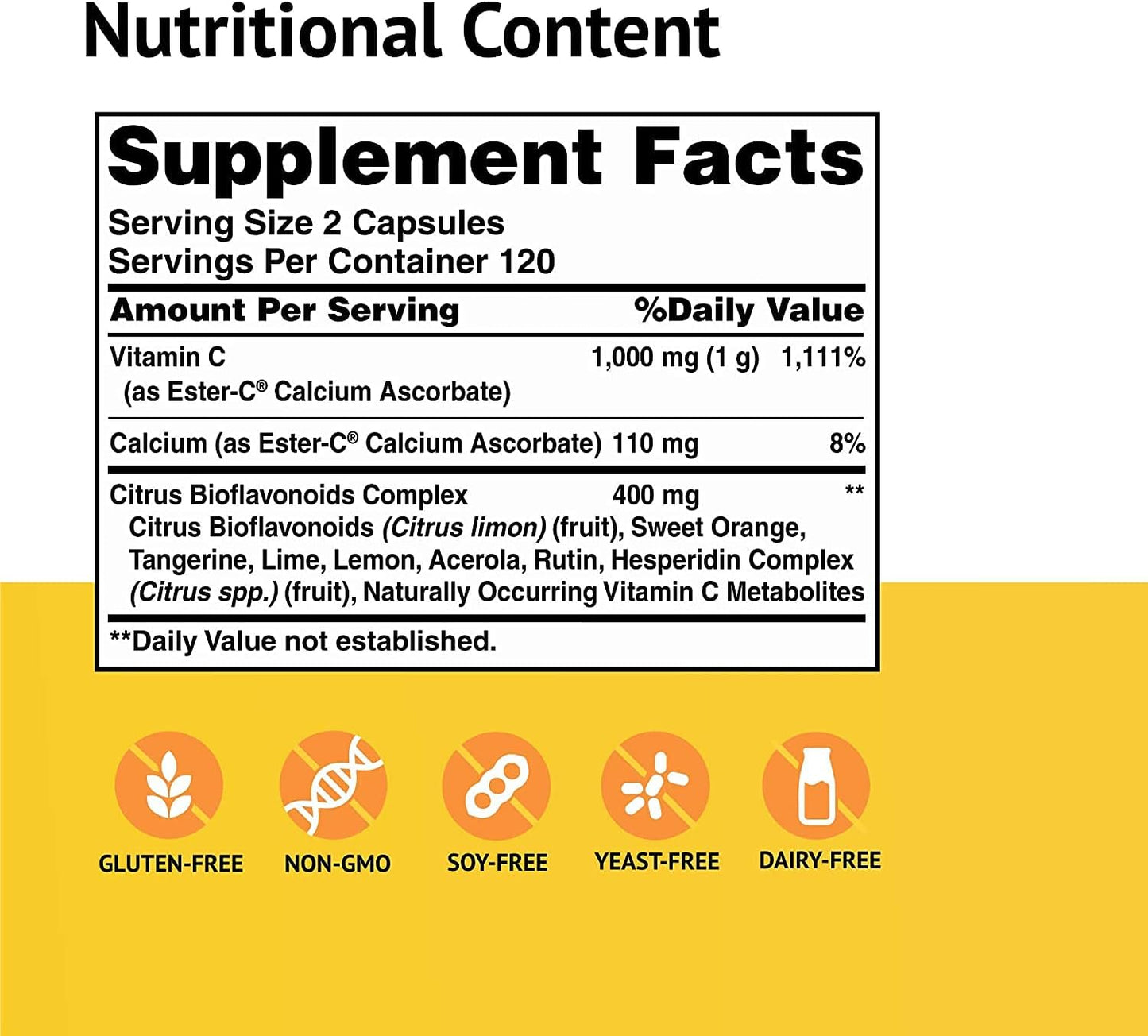 American Health Ester-C 500 mg with Citrus Bioflavonoids, 240 Capsules (2 Pack)