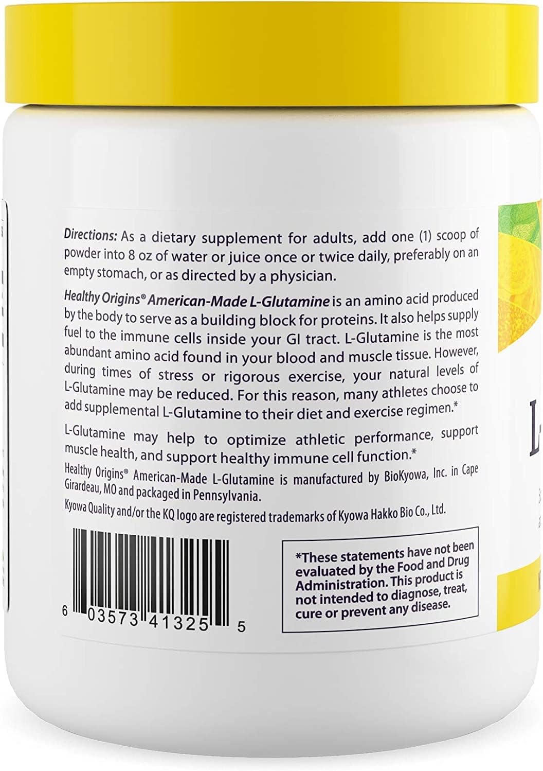 American-Made L-Glutamine Powder for Immune Support & Muscle Strength - Vegan, Non-GMO, Gluten-Free - 300g Powder