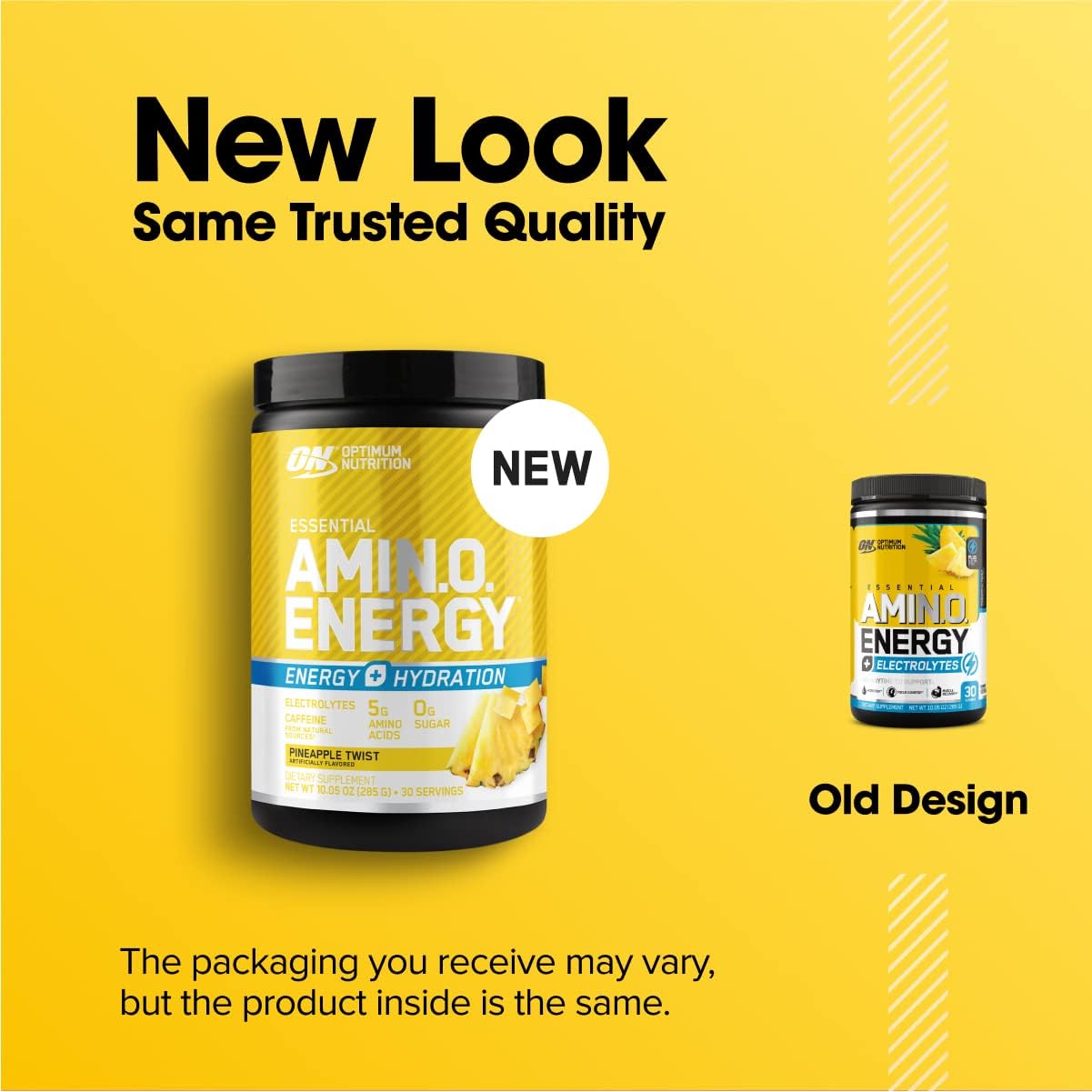 Amino Energy Powder with BCAA, Electrolytes, and Caffeine - Pineapple Twist Flavor - 30 Servings