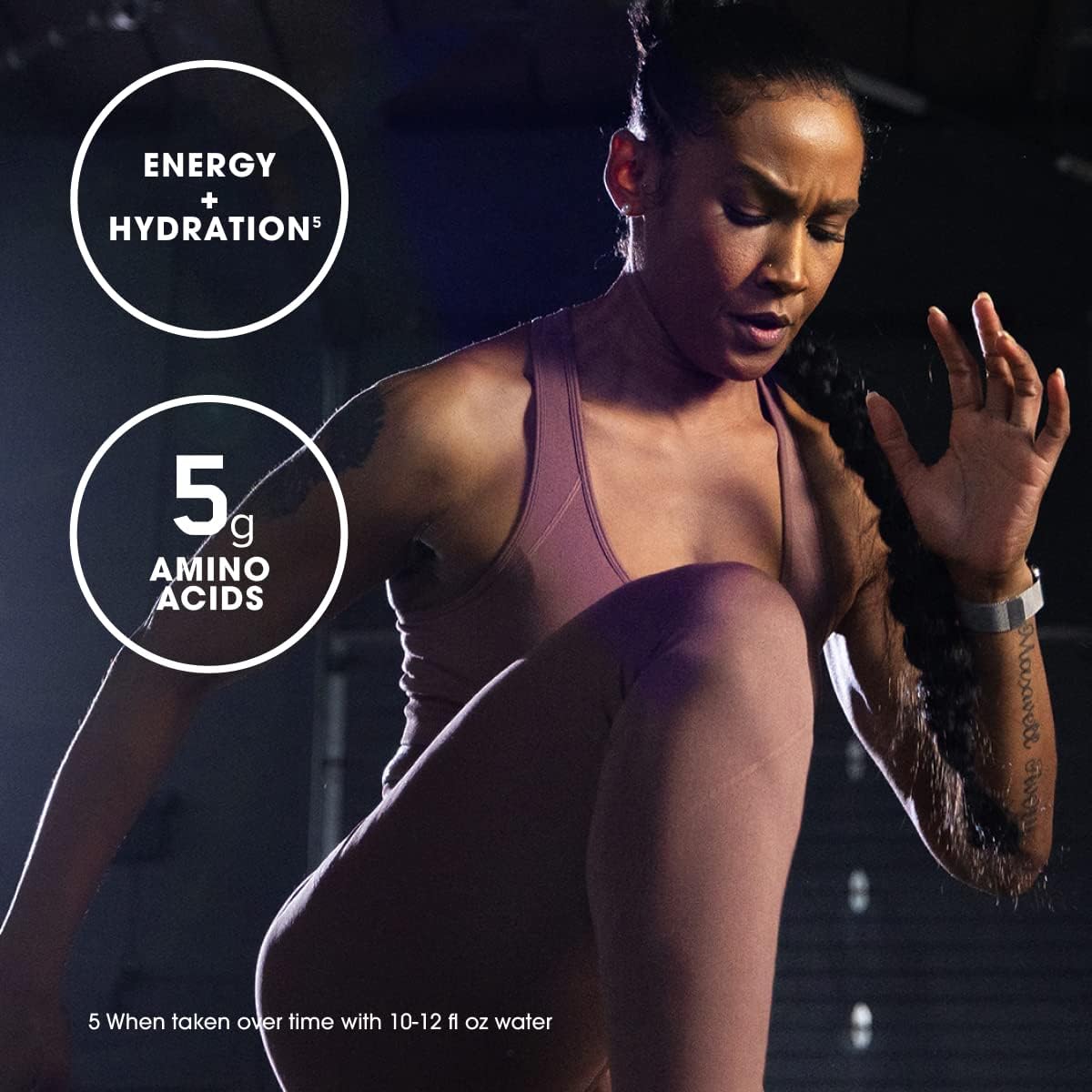 Amino Energy Powder with BCAA, Electrolytes, and Caffeine for Hydration - Watermelon Splash Flavor - 30 Servings