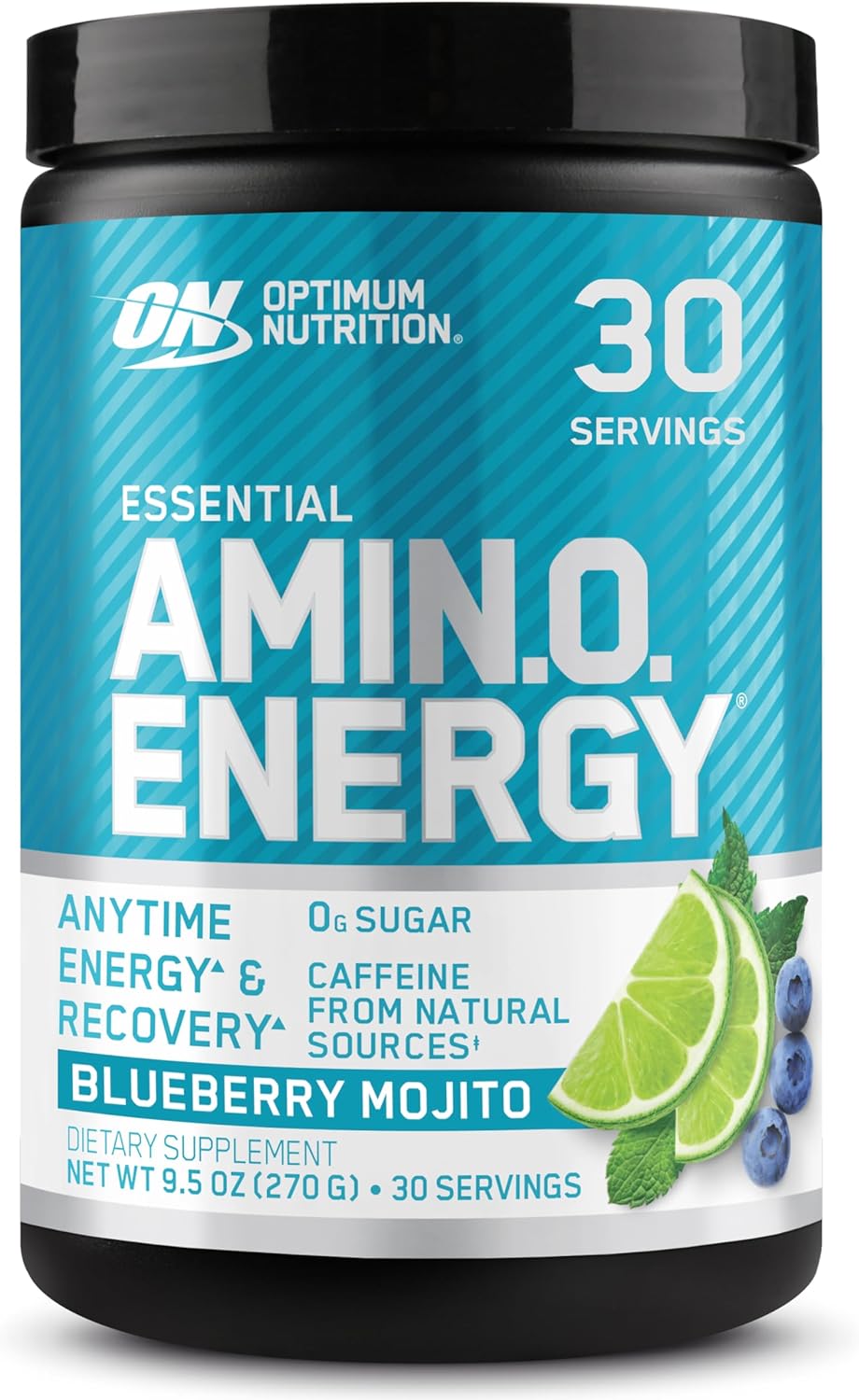 Amino Energy Pre Workout Powder with Green Tea, BCAA, Amino Acids, Green Coffee Extract - Blueberry Mojito, 30 Servings