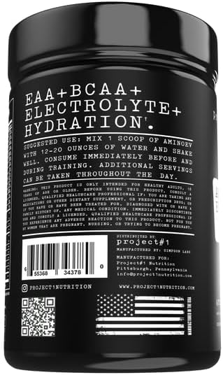 AminoEVolution Cherry Ice Powder with BCAA's, EAA's, Electrolytes for Muscle Support & Recovery - Keto-Friendly Pre Workout Energy Boost for Men & Women - 30 Servings