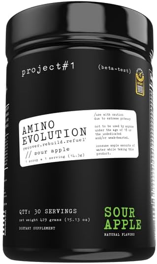 AminoEVolution Muscle Support & Recovery Powder - BCAA's, EAA's, Electrolytes - Keto-Friendly Energy Boost - Pre Workout for Men & Women - 30 Servings - Sour Apple