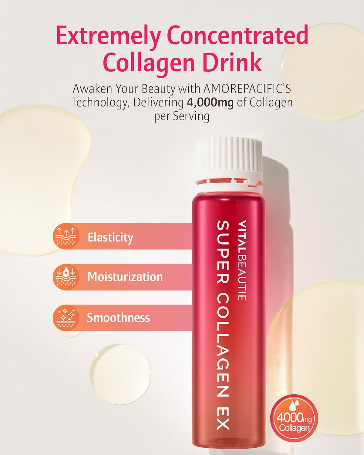 AMOREPACIFIC Korean Skincare Liquid Marine Collagen with Biotin, Vitamin C, Hyaluronic Acid, L-Glutathione - 28 Servings