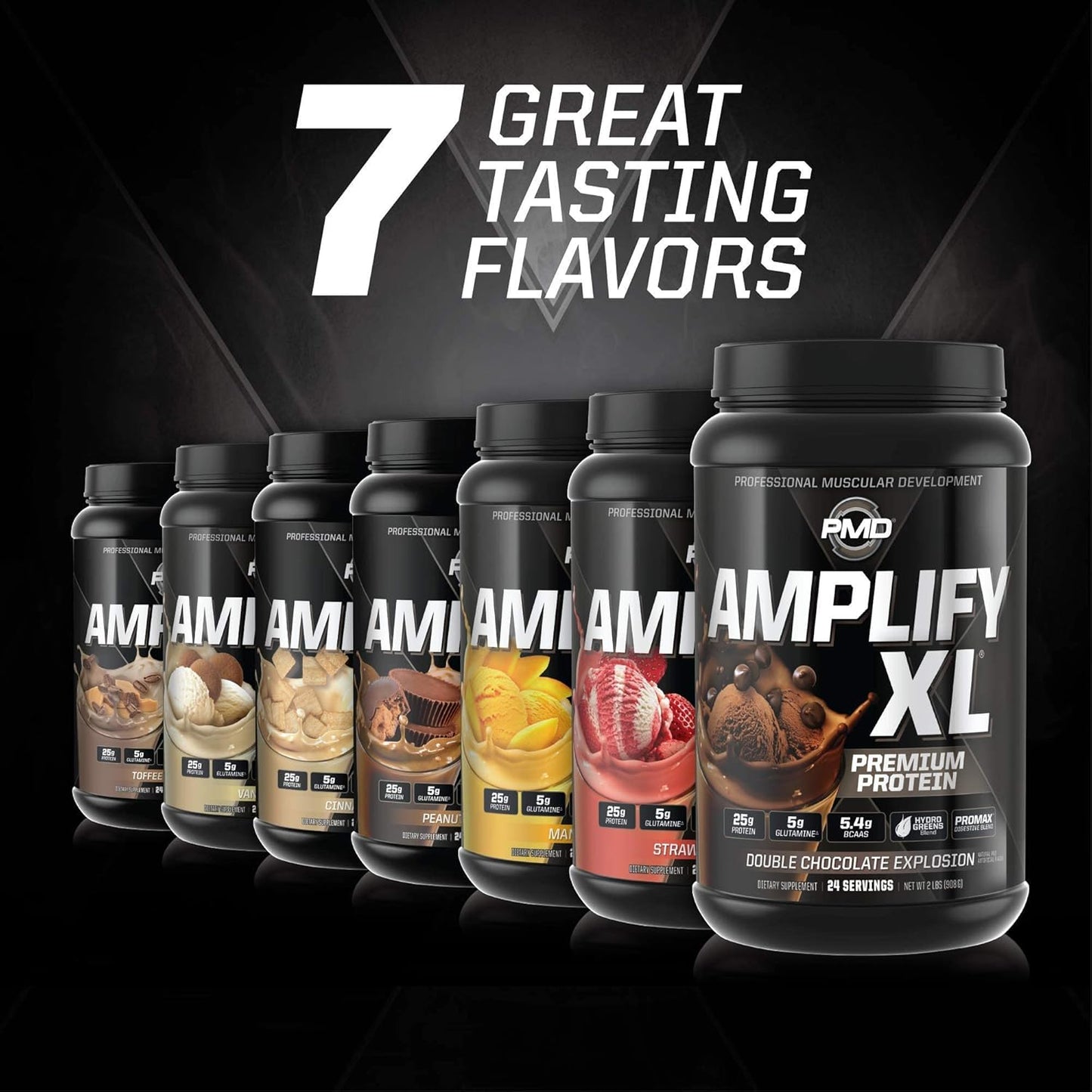 Amplify XL Premium Whey Protein Supplement with Hydro Greens Blend - Mango Mania Flavor - Muscle Recovery and Strength Support