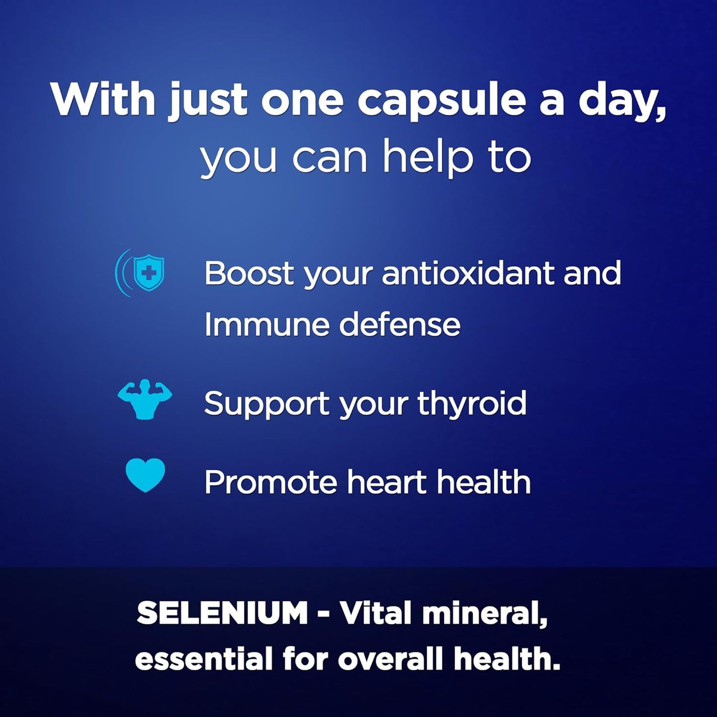 AMVILAB Selenium 200mcg Capsules - Promotes Healthy Immune System, Thyroid Function, and Antioxidant Support - Vegan & Non-GMO - 30ct