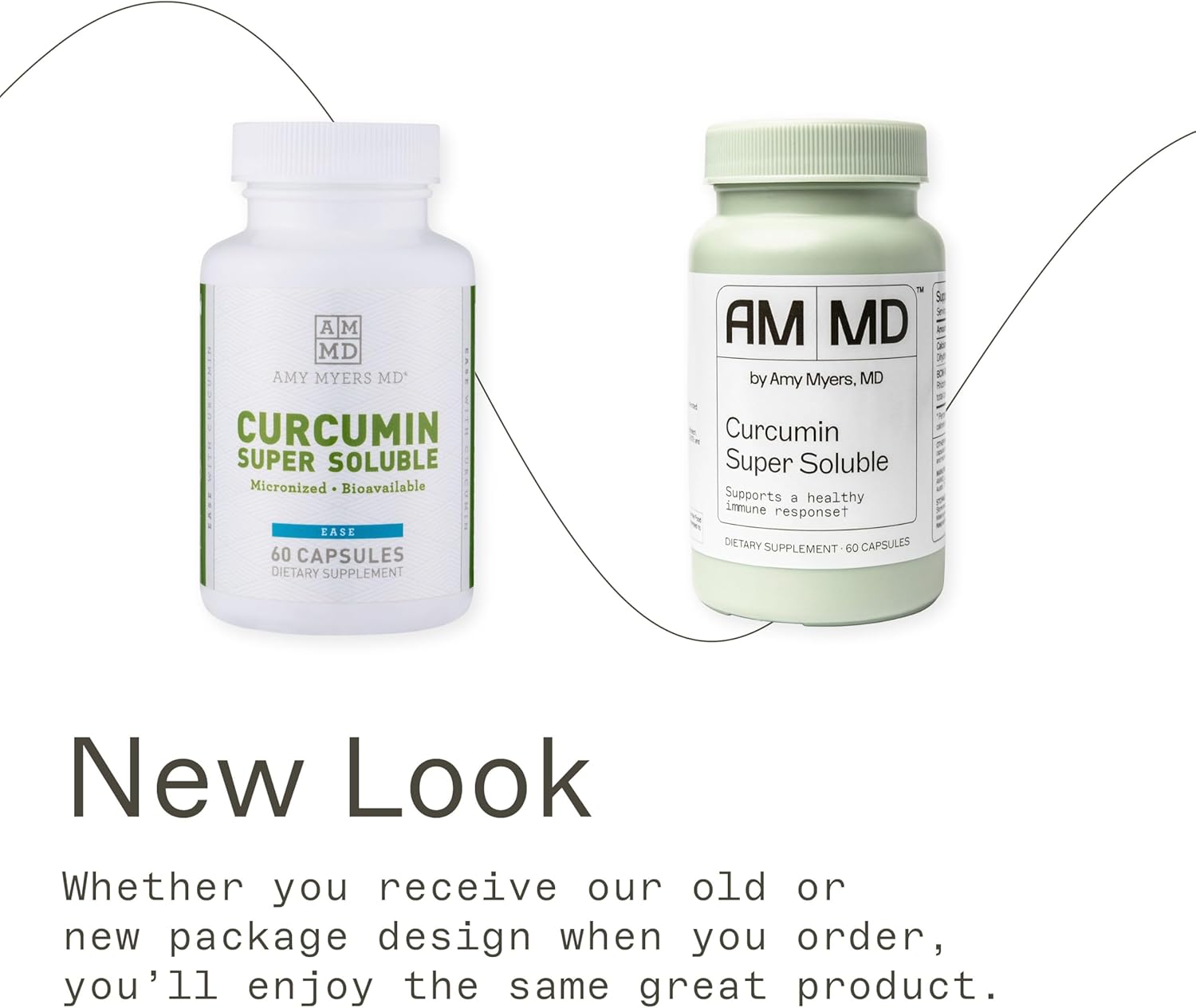 Amy Myers MD Curcumin Super Soluble Capsules - Bioavailable Turmeric Supplement for Immune & Gut Health - 60 Servings