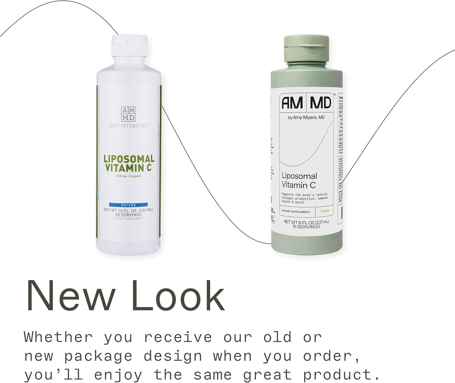 Amy Myers MD Liposomal Vitamin C Liquid 1000mg - High Absorption Ascorbic Acid Supplement - Immune Support & Collagen Boost - Non-GMO - 1 Month Supply - 16 Fl Oz