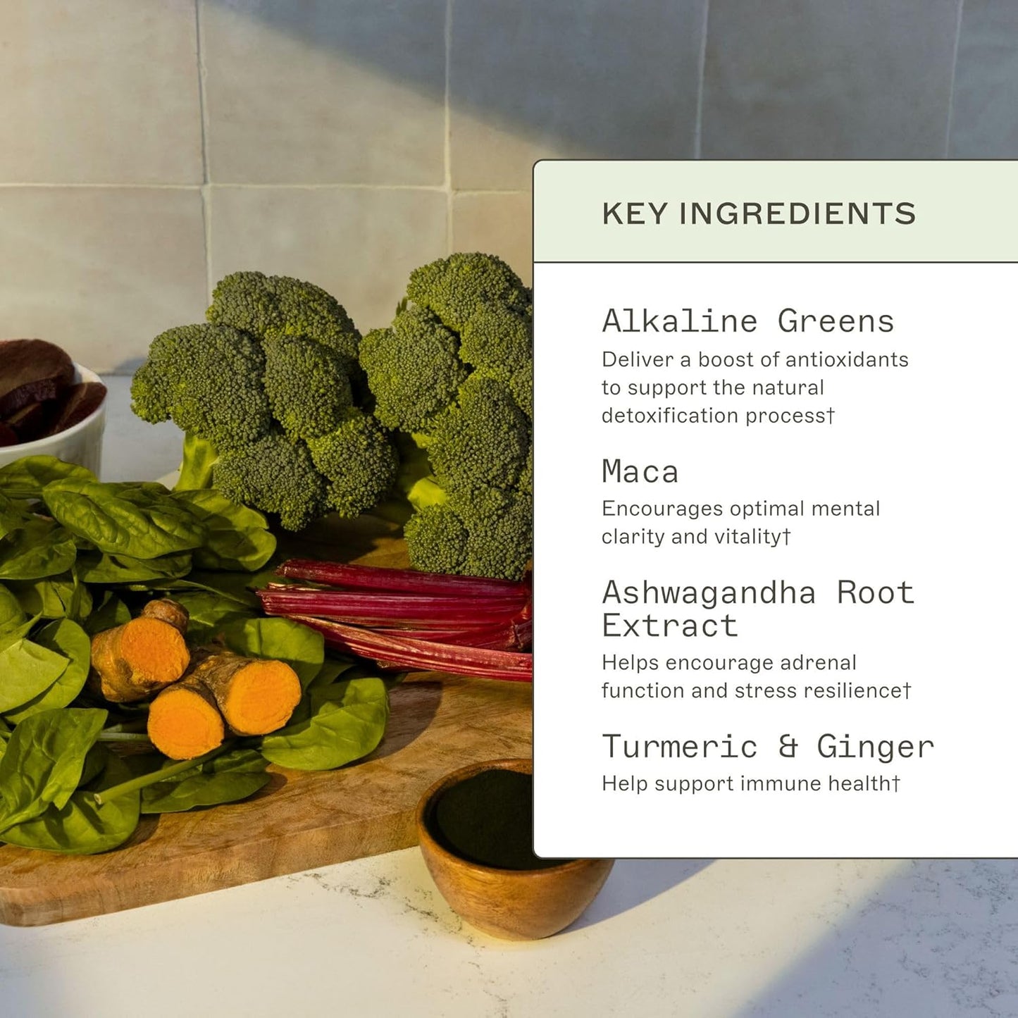 Amy Myers MD Organic Greens Powder Superfood Juice - USDA Certified 14 Organic Plant Foods - Spirulina, Chlorella, Barley - 270g