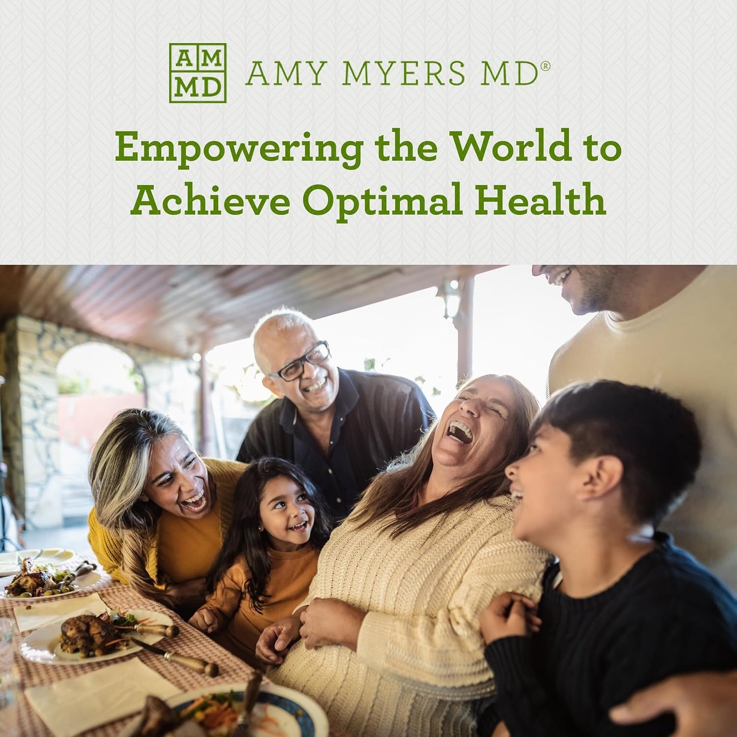 Amy Myers MD Organic Greens Powder Superfood Juice - USDA Certified 14 Organic Plant Foods - Spirulina, Chlorella, Barley - 270g