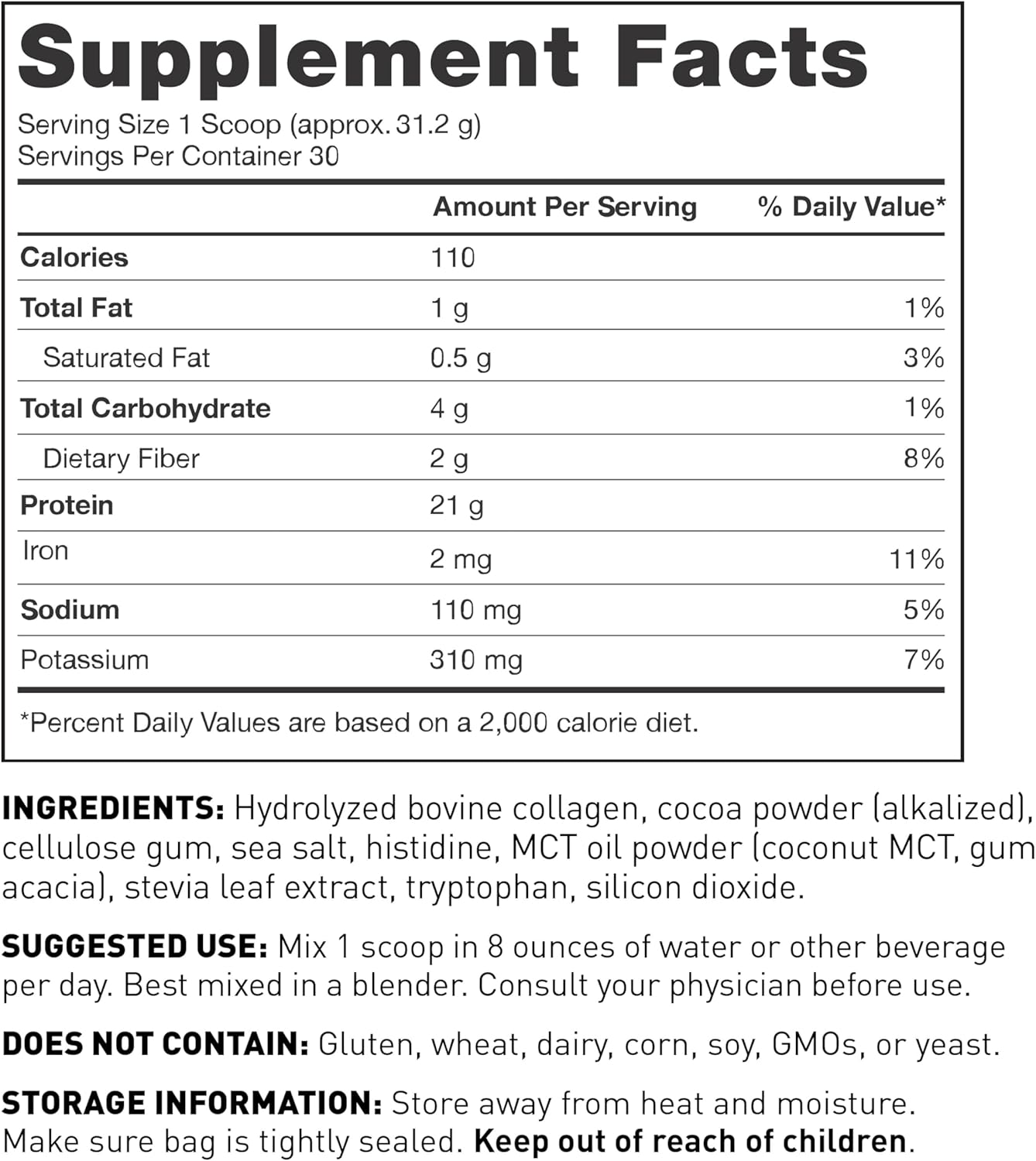 Amy Myers MD Pure Paleo Double Chocolate Protein Powder - Grass Fed, Pasture Raised, Hormone-Free, Non-GMO, Gluten & Dairy-Free - Ideal for Keto & Paleo - 33.02 oz