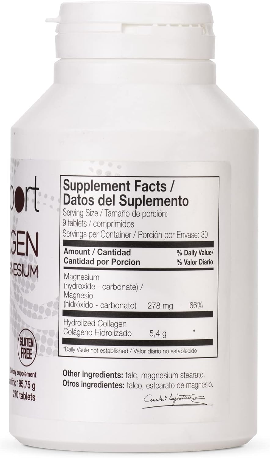 Ana María Lajusticia Collagen with Magnesium 270 Tablets - AMLSPORT Supplement by Ana María Lajusticia