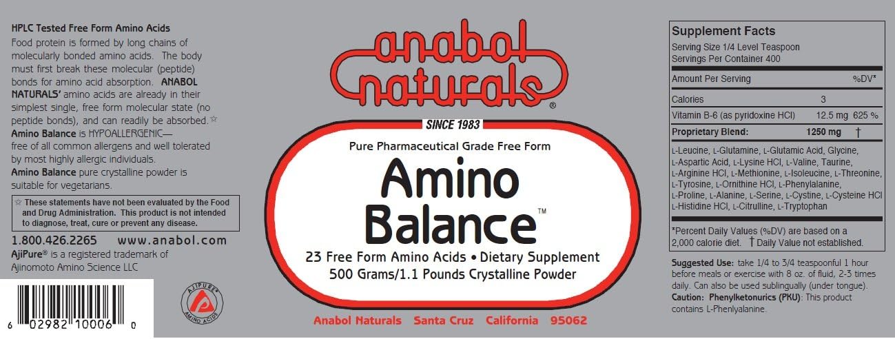 Anabol Naturals Energy Stack: Amino Balance & Creapure Creatine Powder Bundle (5 Month Supply)