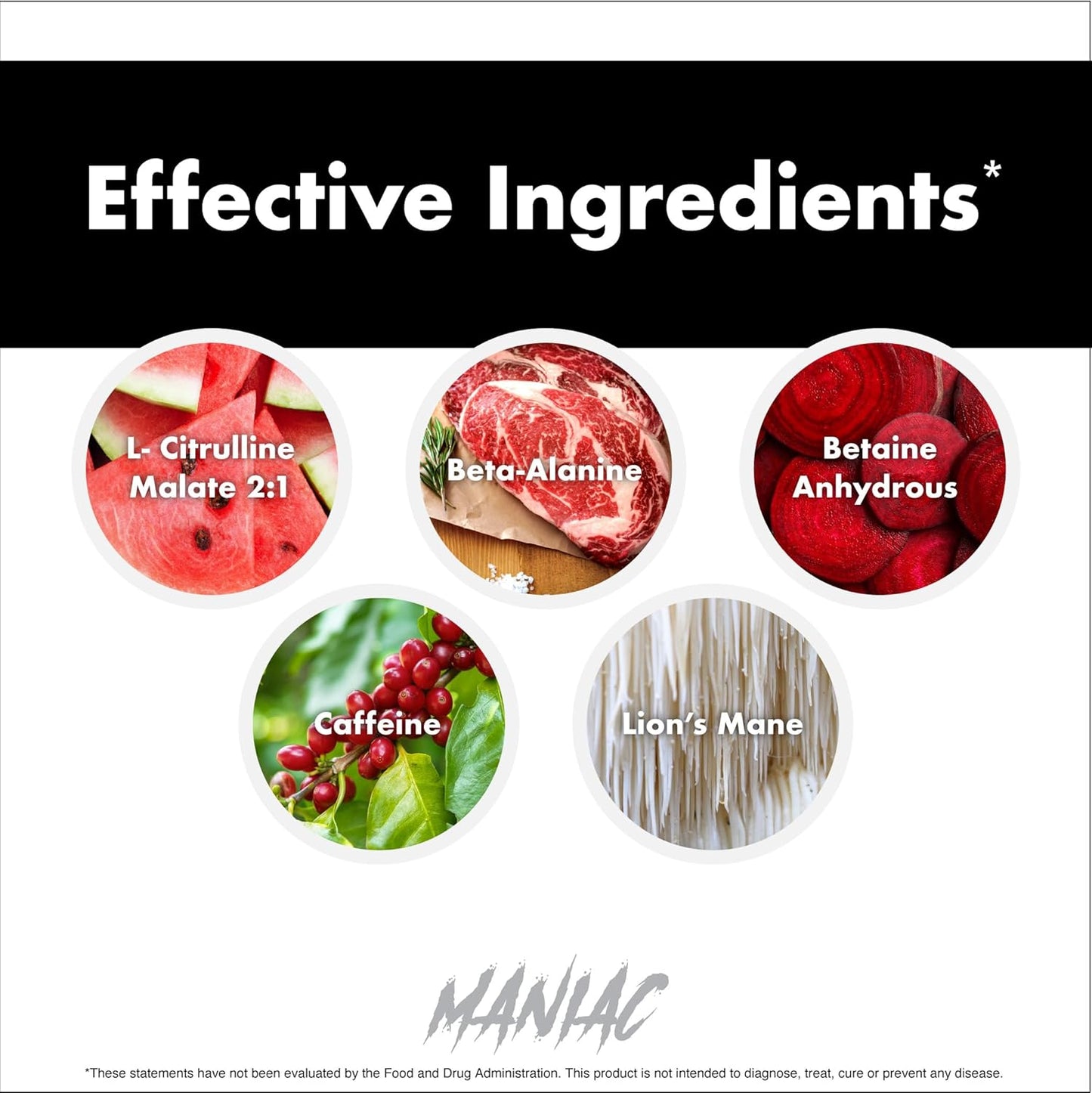 Anabolic Warfare Black Series Maniac Pre-Workout Powder - Fruit Explosion Flavor, Boosts Nitric Oxide & Protein Synthesis for Muscle Pumps