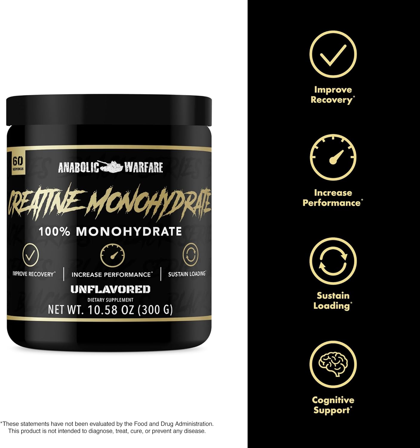 Anabolic Warfare Creatine Monohydrate: Advanced Pump & Endurance Activator with Anabolic Recovery Amino Acids