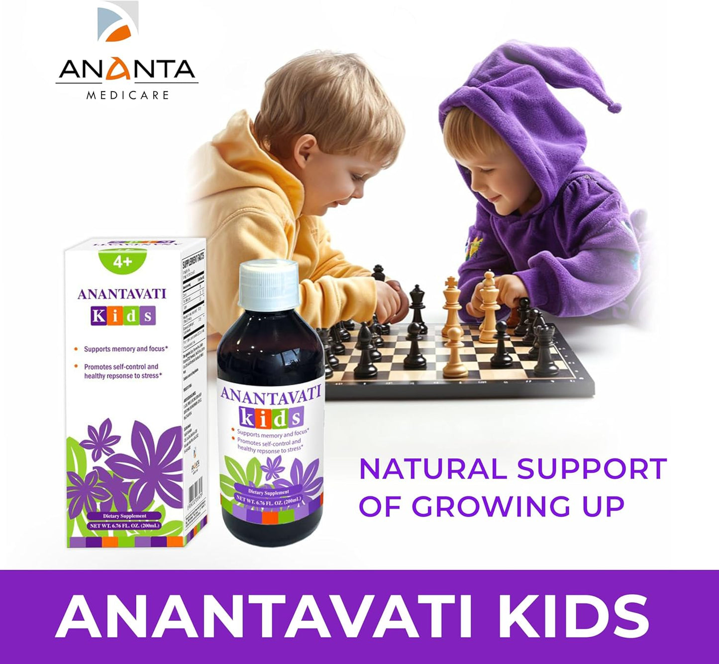 Ananta Medicare USA ANANTAVATI Kids Memory & Focus Support Formula - 6.76 Oz