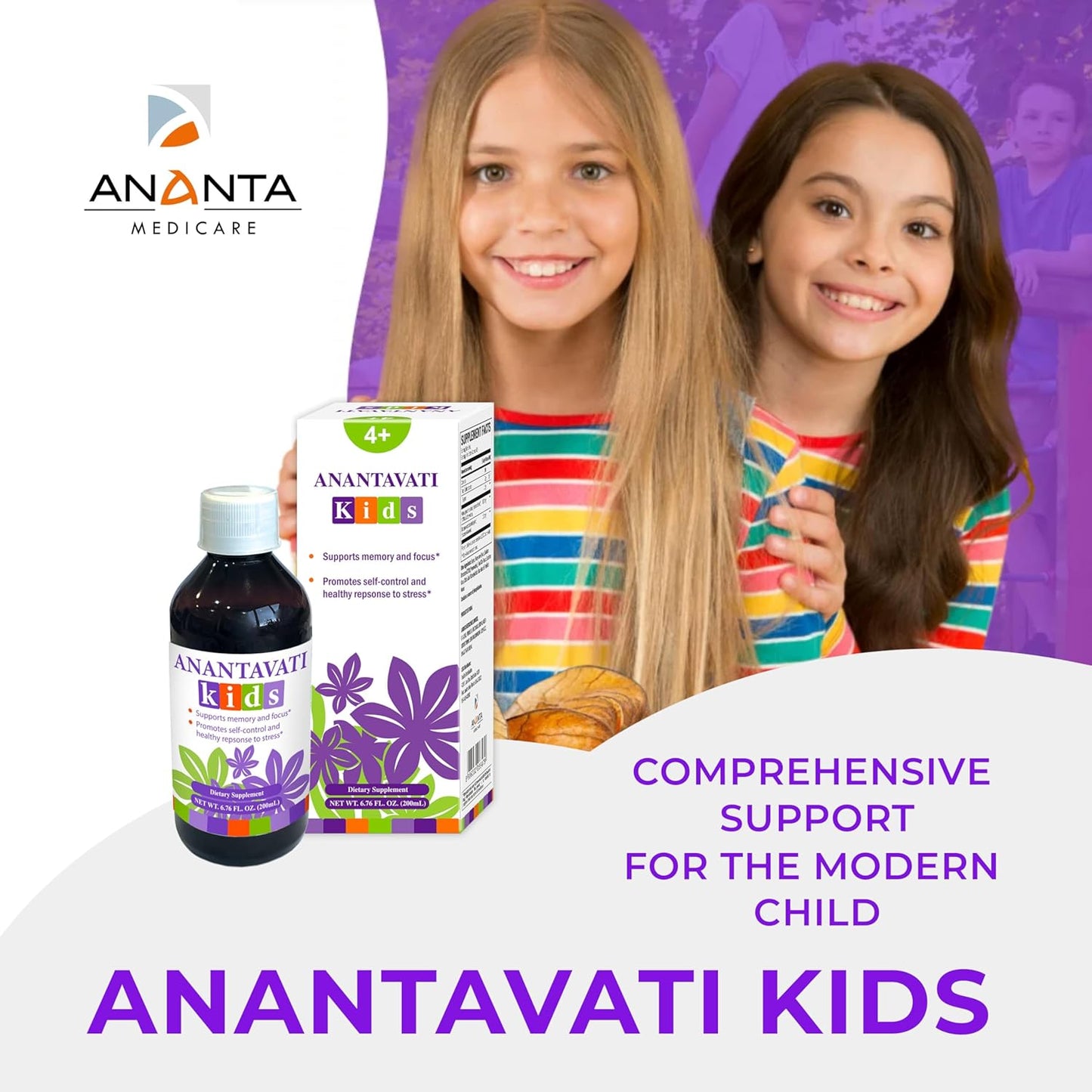 Ananta Medicare USA ANANTAVATI Kids Memory & Focus Support Formula - 6.76 Oz