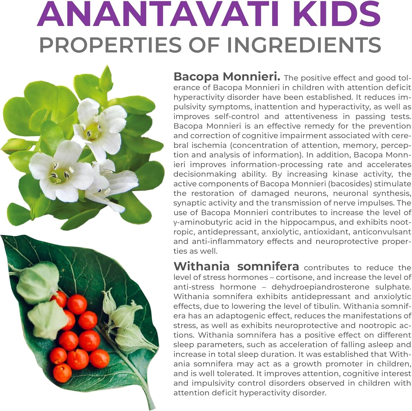 Ananta Medicare USA ANANTAVATI Kids Memory & Focus Support Formula - 6.76 Oz