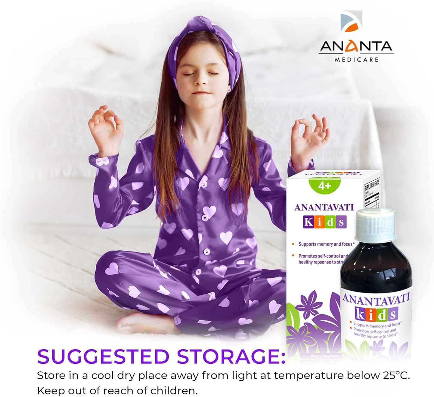 Ananta Medicare USA ANANTAVATI Kids Memory & Focus Support Formula - 6.76 Oz