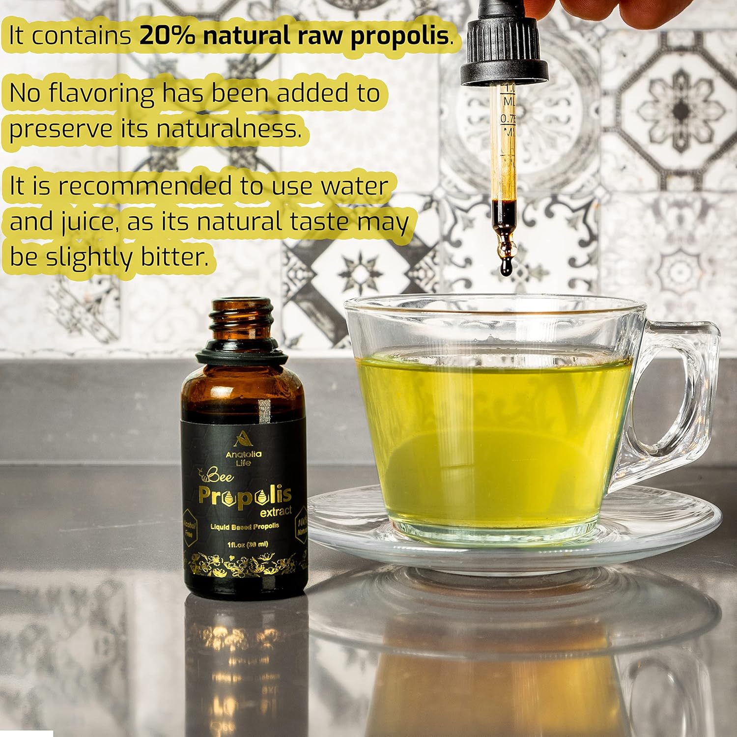 Anatolia Life Bee Propolis Extract 30mL - Liquid Immune System Booster & Defense - High Potency Herbal Supplement (2 Pack)