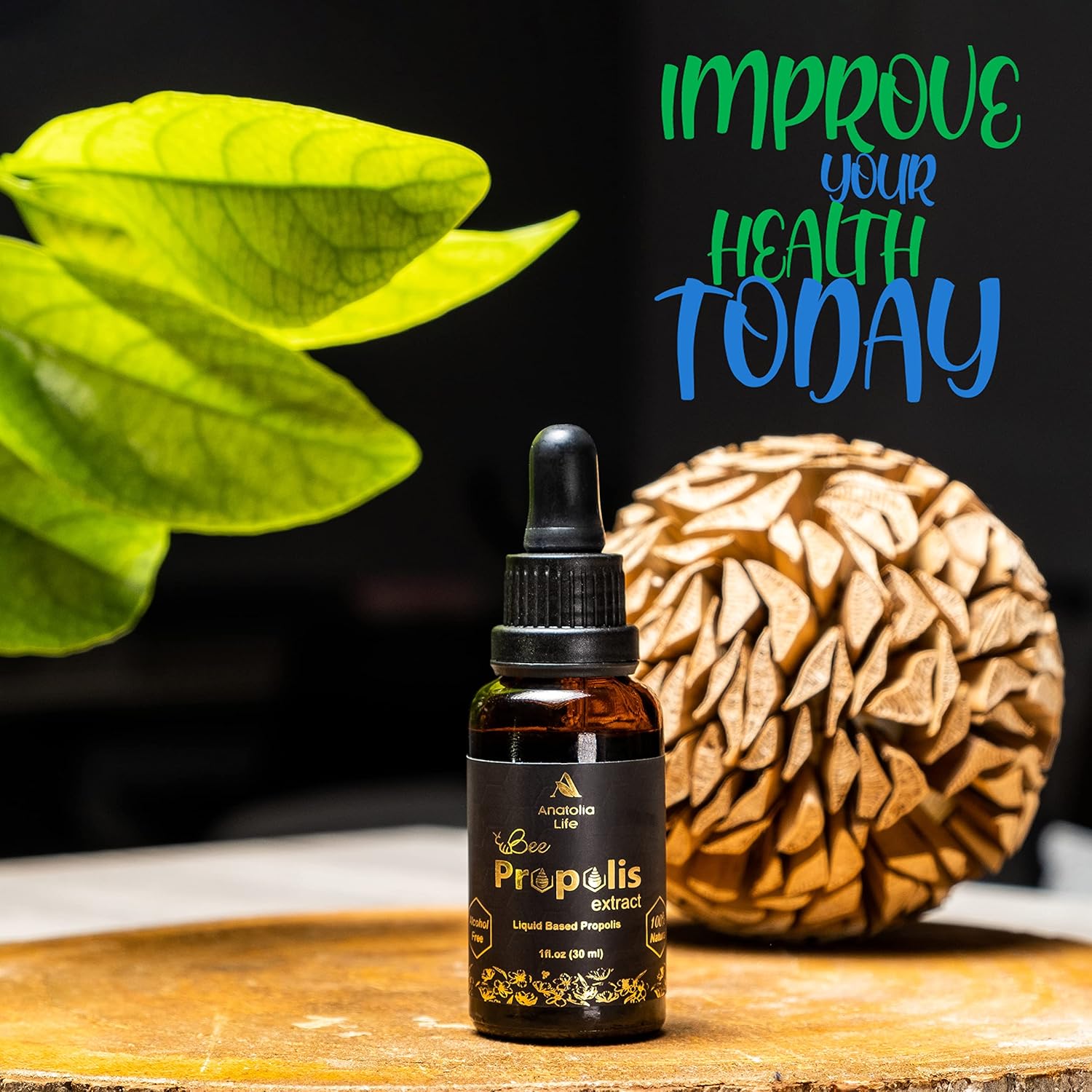 Anatolia Life Bee Propolis Extract 30mL - Liquid Immune System Booster & Defense - High Potency Herbal Supplement (2 Pack)