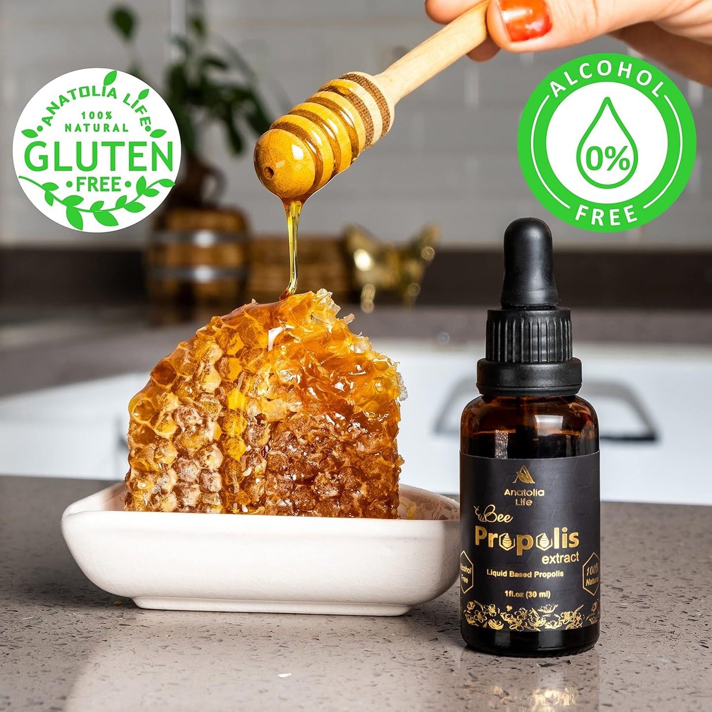 Anatolia Life Bee Propolis Extract 30mL - Liquid Immune System Booster & Defense - High Potency Herbal Supplement (2 Pack)