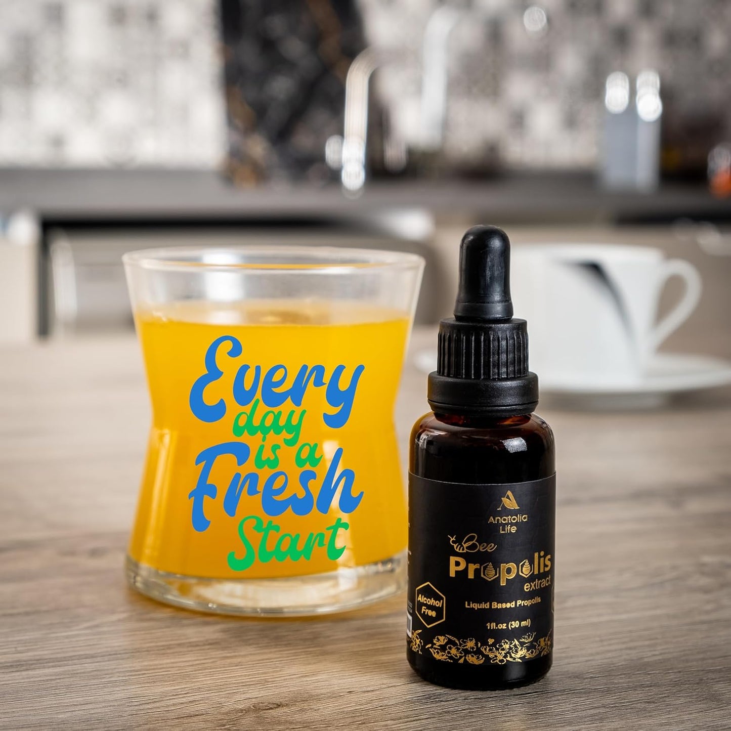 Anatolia Life Organic Propolis Extract & Lemon Essential Oil Set - Alcohol-Free, Immune Support, DIY Candle Making