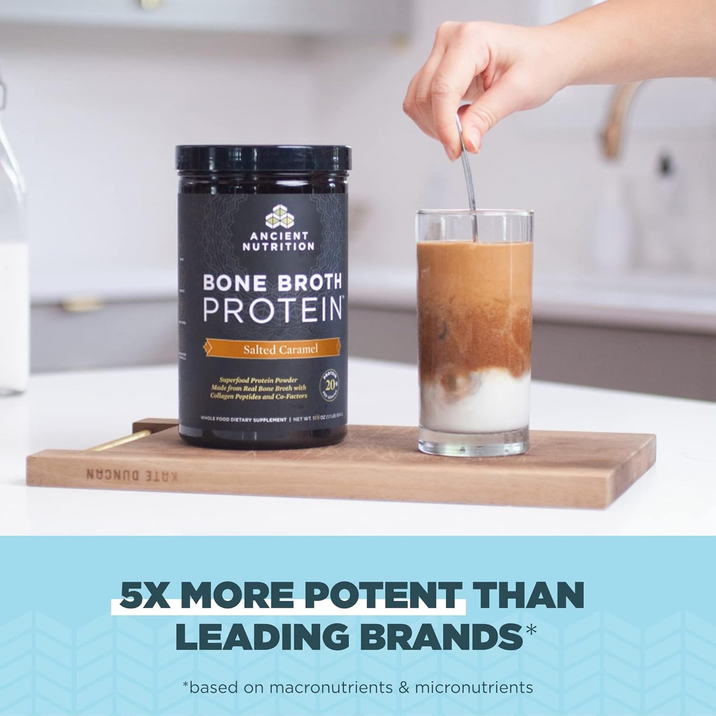 Ancient Nutrition Bone Broth Protein Powder Bundle - Salted Caramel & Chocolate Flavors, 40 Servings