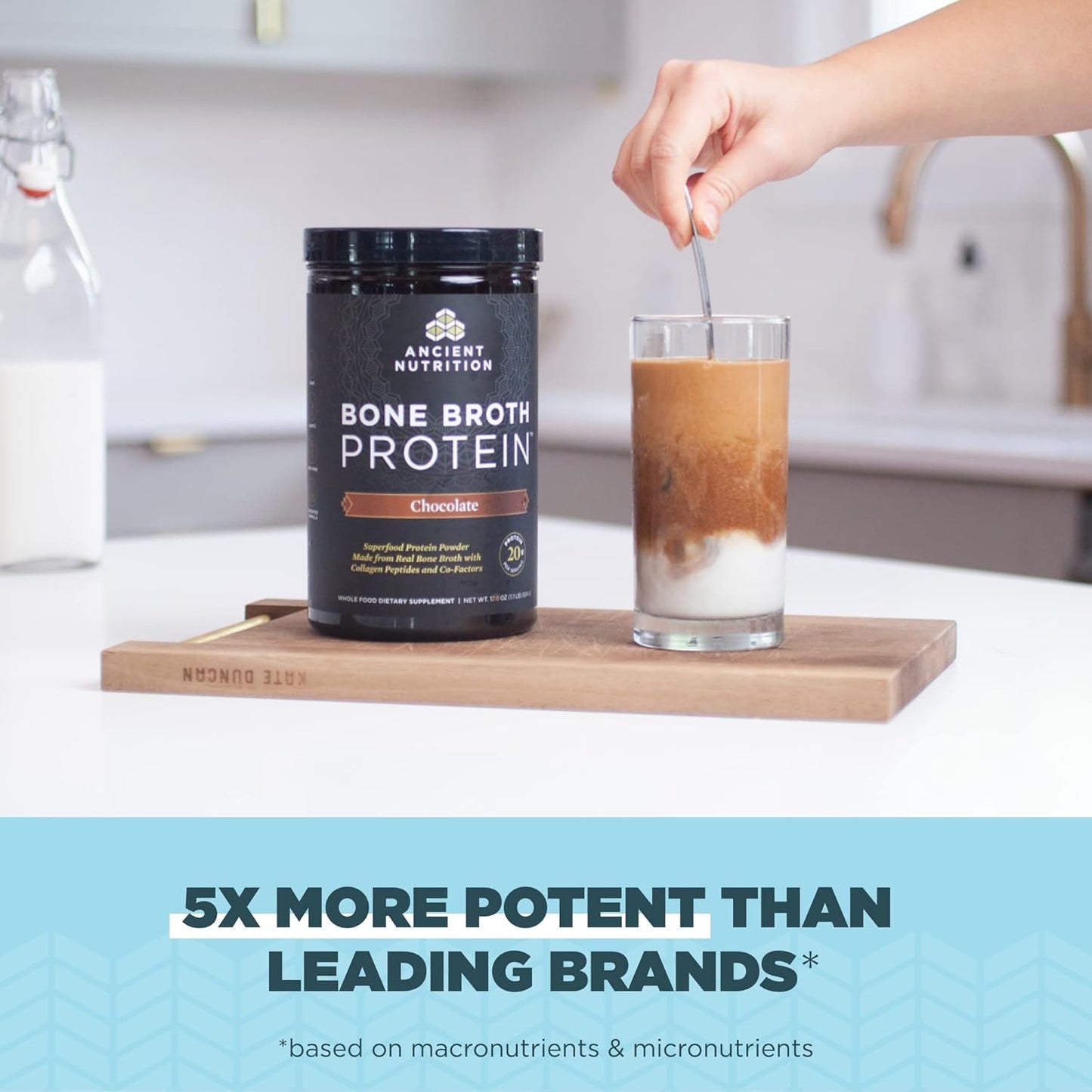 Ancient Nutrition Bone Broth Protein Powder Bundle - Salted Caramel & Chocolate Flavors, 40 Servings