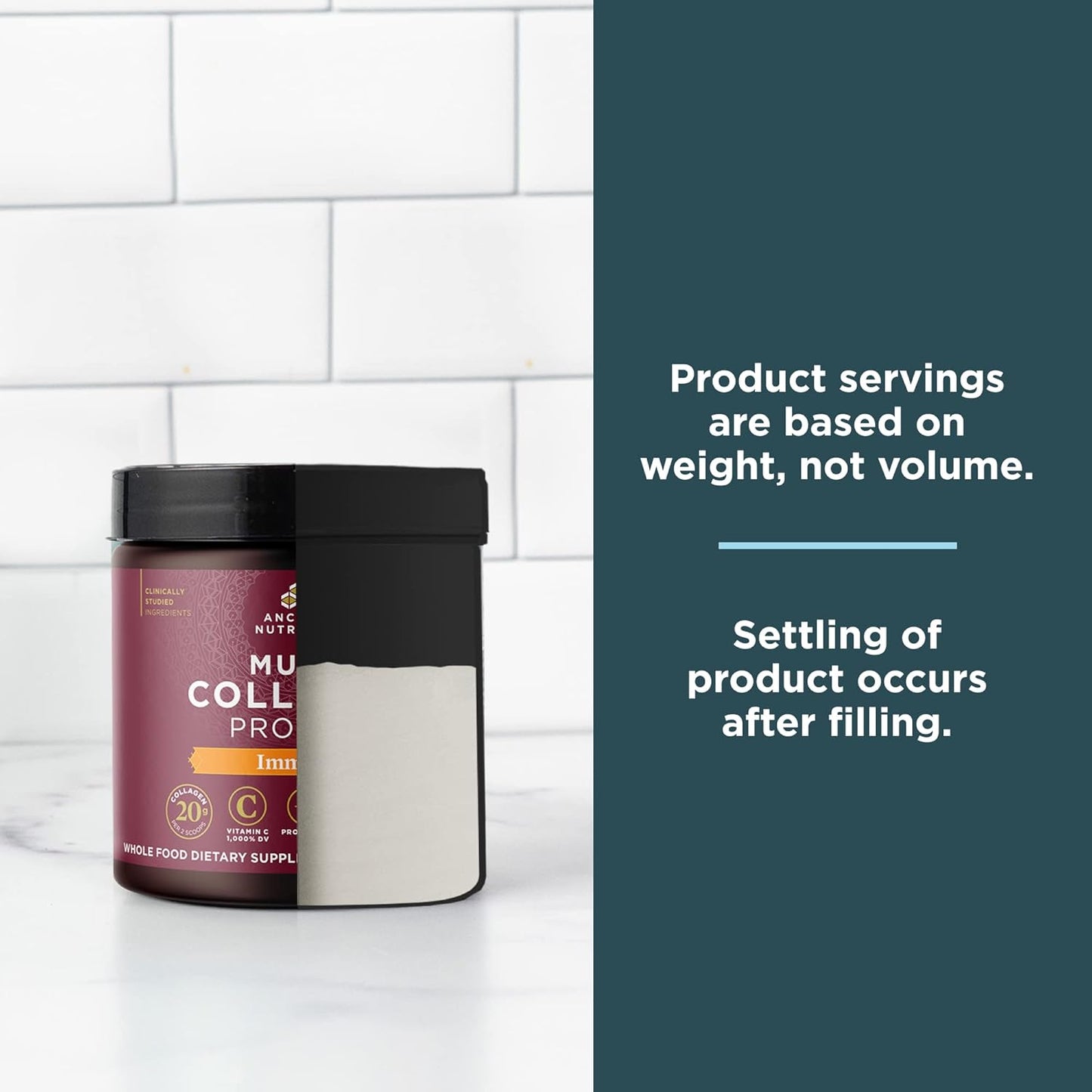 Ancient Nutrition Collagen Protein Powder with Vitamin C - Immune Support for Healthy Hair, Skin, and Nails, Orange Flavor, 15 Servings