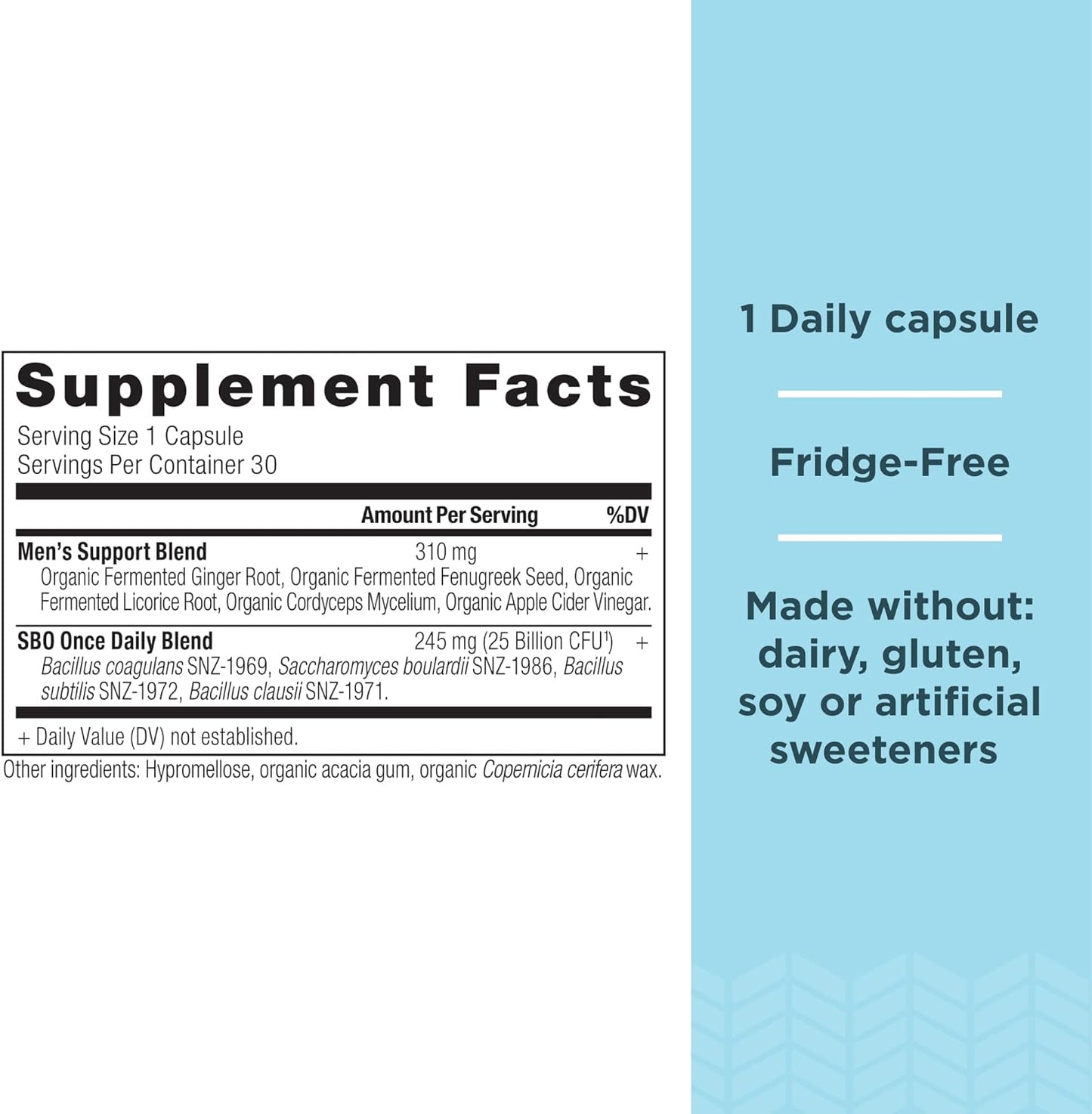 Ancient Nutrition Men's Probiotics - 30 Ct Once Daily for Digestive & Immune Support, 25 Billion CFUs*