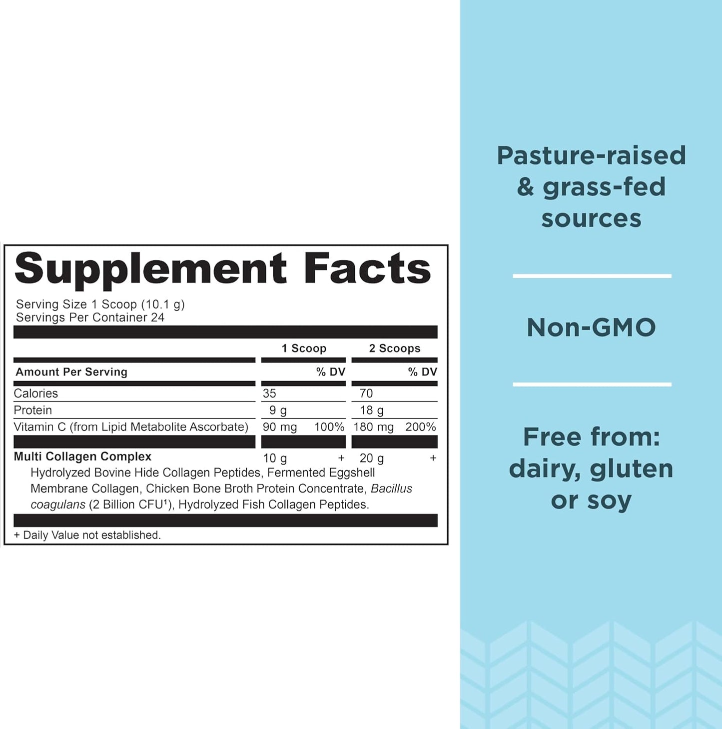 Ancient Nutrition Multi Collagen Protein Powder + Organic Supergreens Powder Bundle, Unflavored/Mango, 24/12 Servings