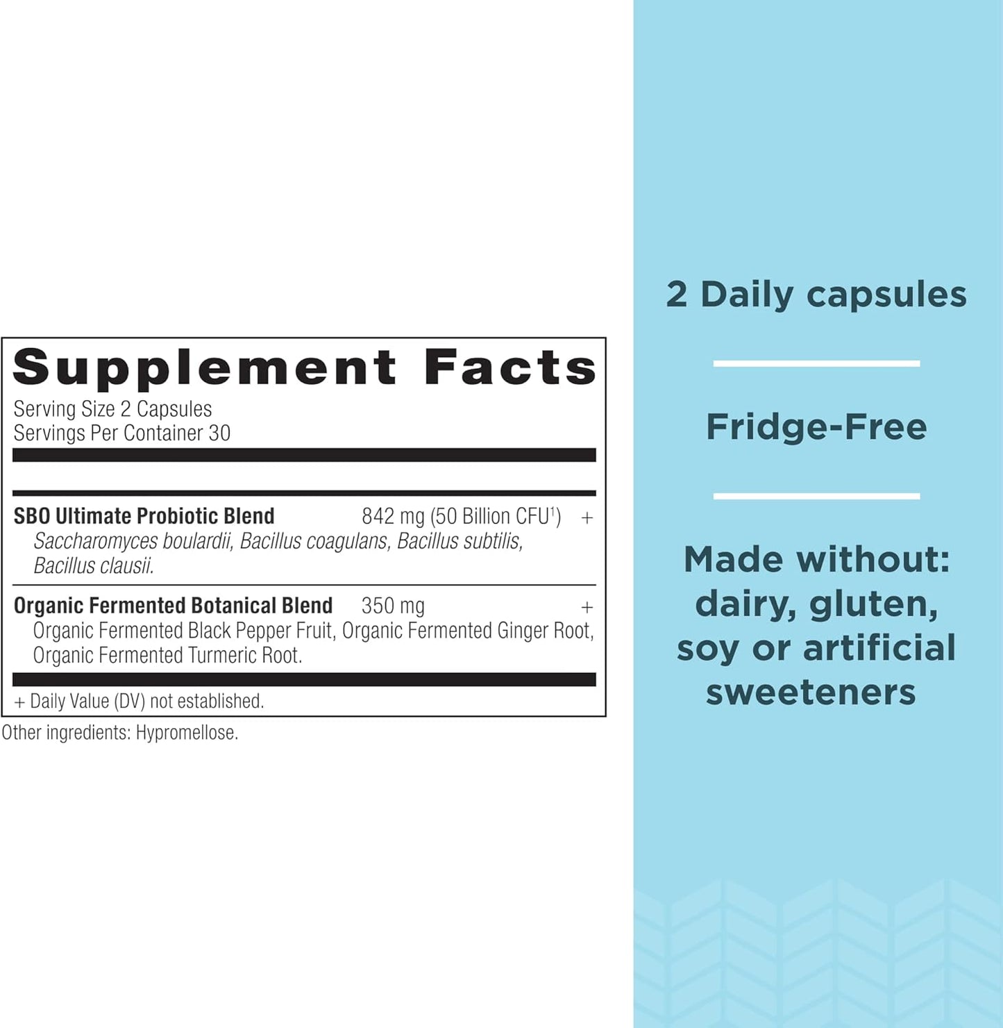 Ancient Nutrition Multi Collagen Protein Powder with Unflavored 100 Servings + SBO Probiotics Ultimate 60 Capsules