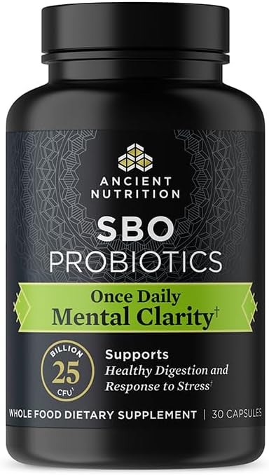 Ancient Nutrition Probiotics for Mental Clarity - 30 Count, 25 Billion CFUs, Supports Energy and Sleep