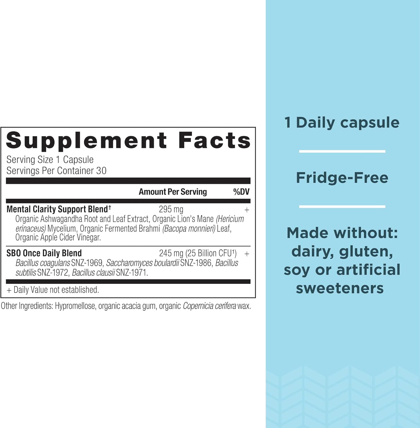 Ancient Nutrition Probiotics for Mental Clarity - 30 Count, 25 Billion CFUs, Supports Energy and Sleep