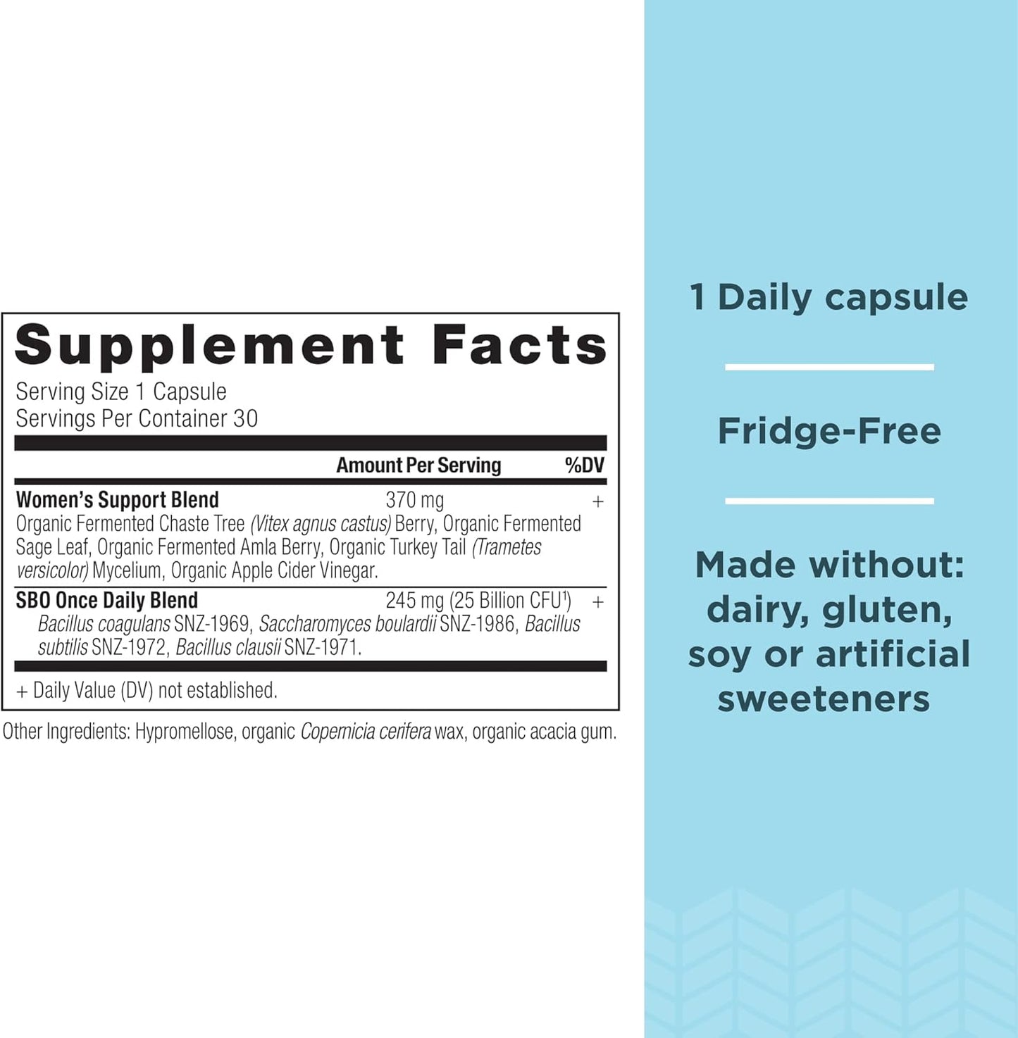 Ancient Nutrition Women's Probiotic Supplement, 30ct - Supports Digestion & Reduces Bloating, 25 Billion CFUs, Chaste Tree & Amla Berry