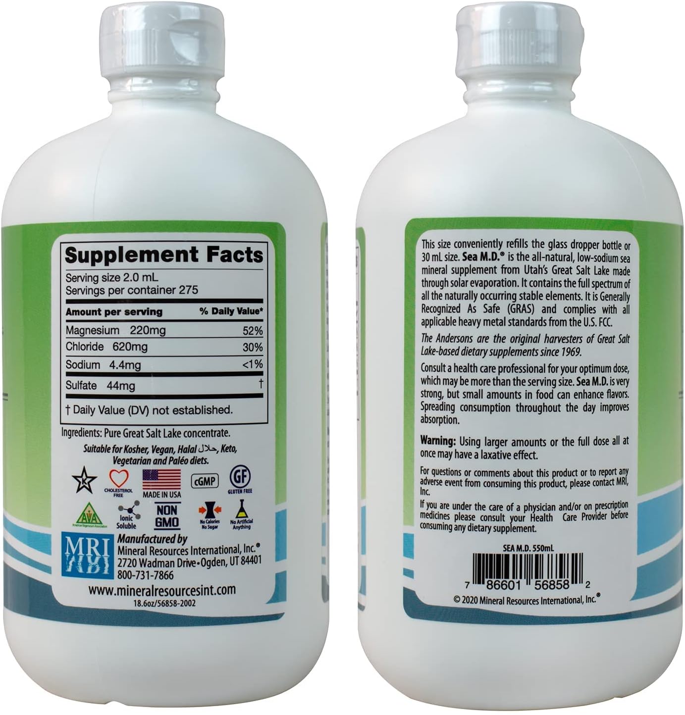 Anderson's Trace Minerals & Refill Pack - Economy Size for Family by Mineral Resources International, Inc.