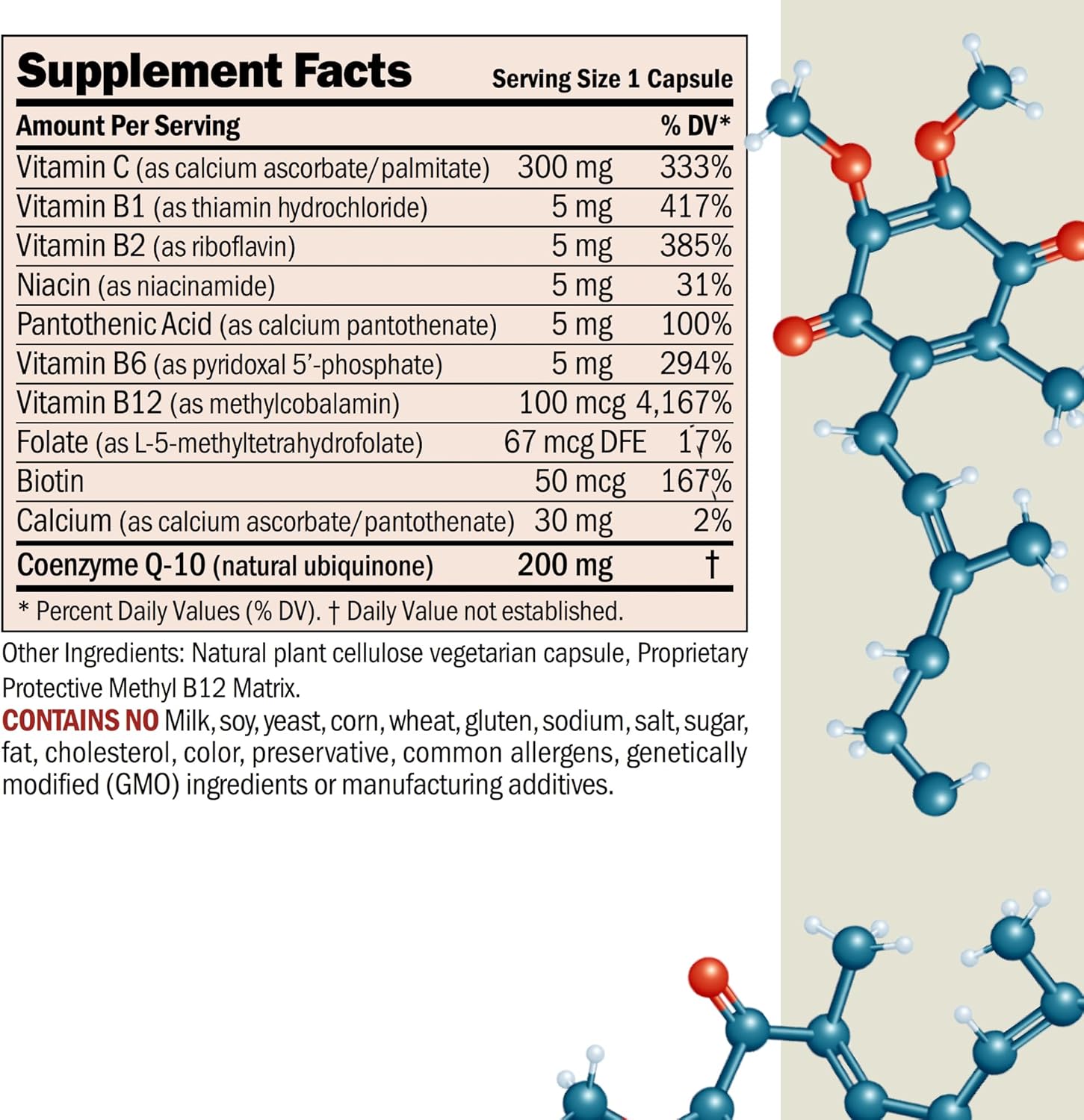 Andrew Lessman Coenzyme Q-10 200mg - Energy Production & Organ Function Support with B-Complex - 60 Easy Swallow Capsules