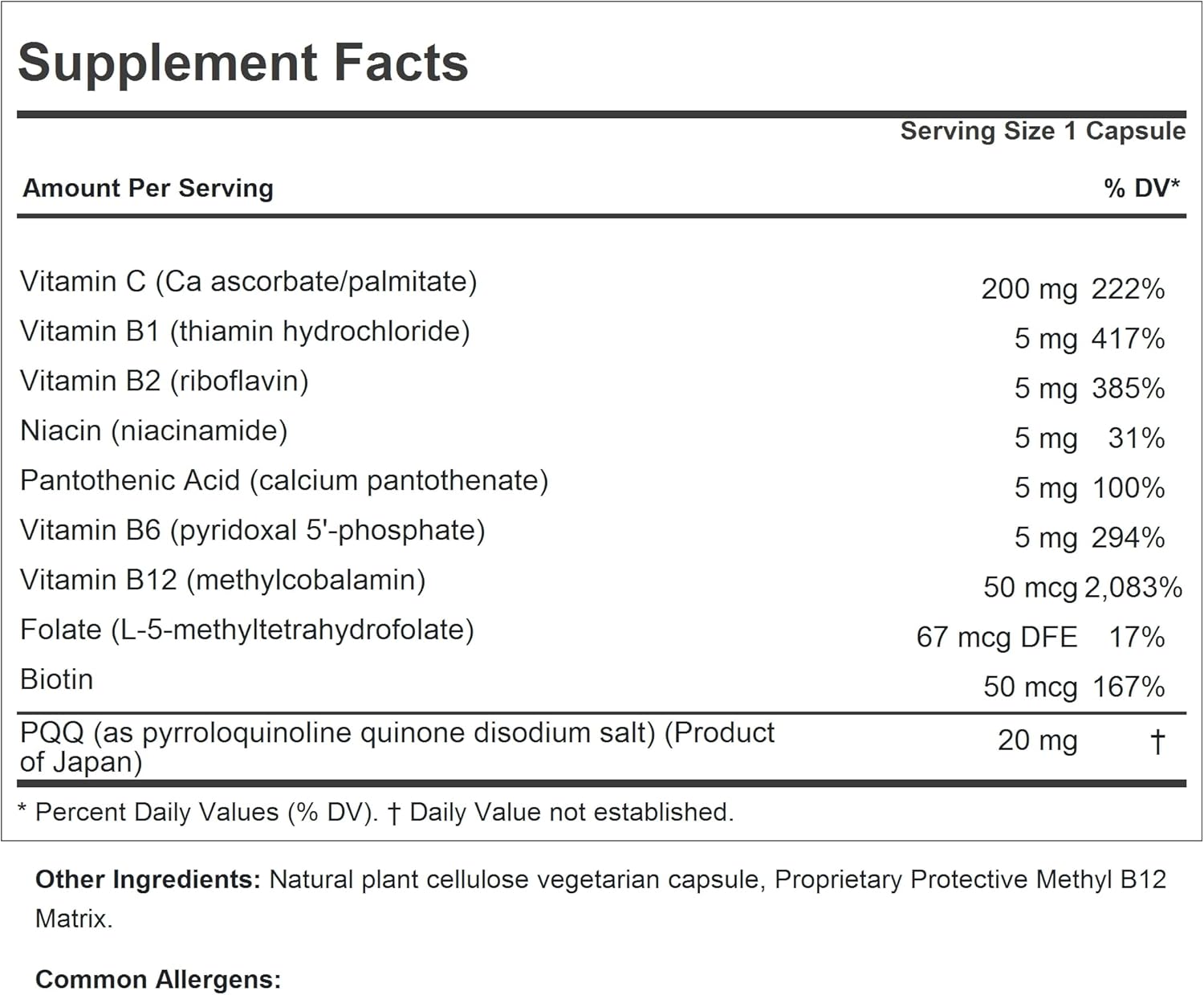 Andrew Lessman PQQ Capsules - 20mg Pyrroloquinoline Quinone for Heart, Brain, Liver, Immune System Support - 60 Count - Additive-Free